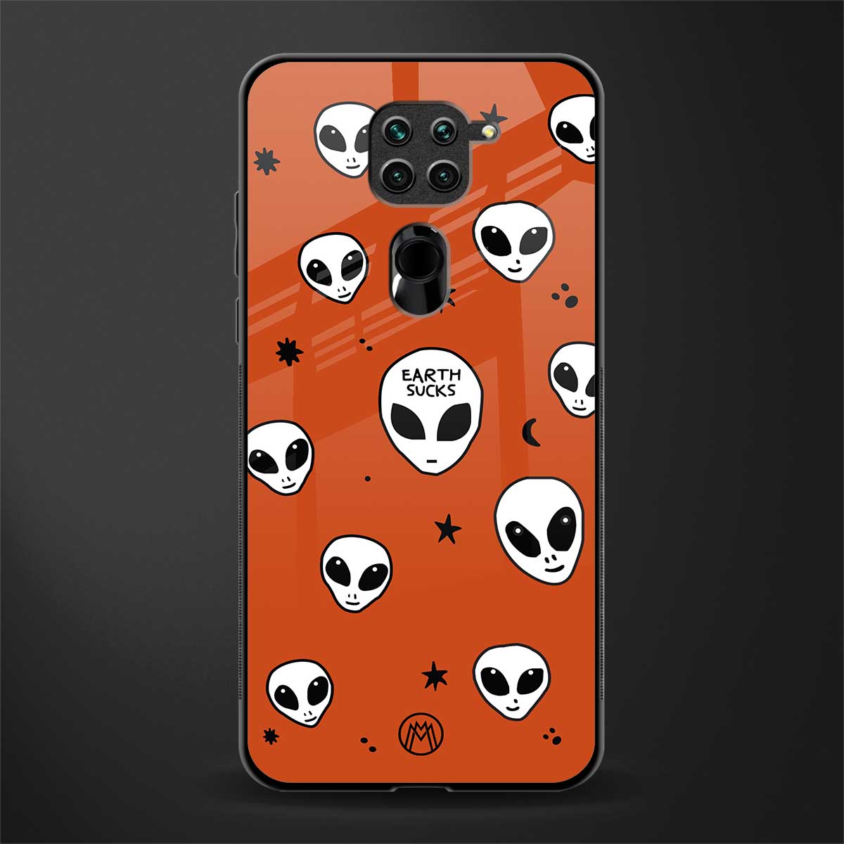 earth sucks glass case for redmi note 9 image