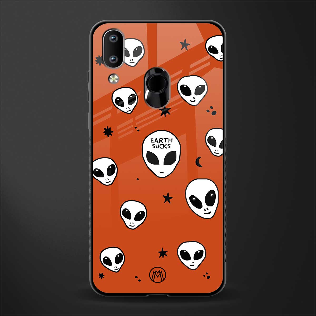 earth sucks glass case for vivo y91 image