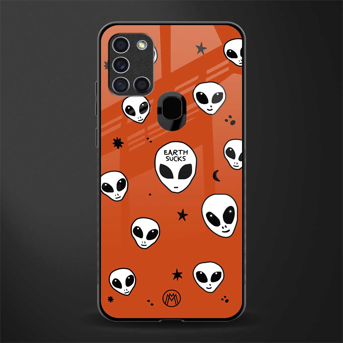 earth sucks glass case for samsung galaxy a21s image