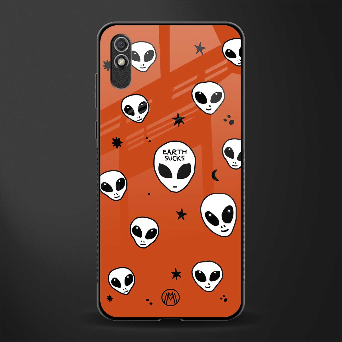 earth sucks glass case for redmi 9i image