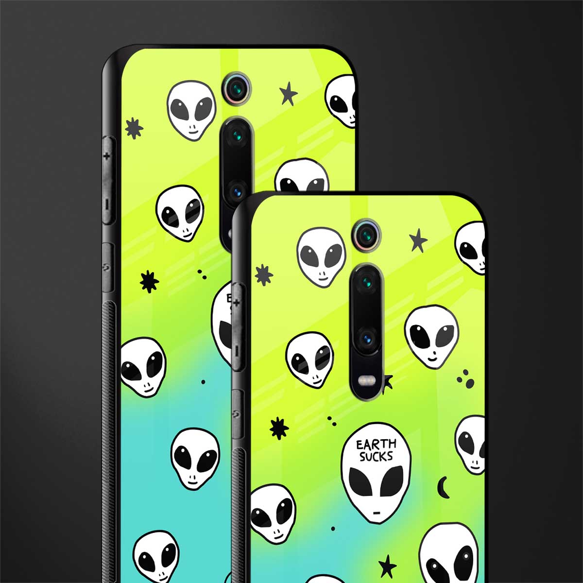 earth sucks neon edition glass case for redmi k20 pro image-2