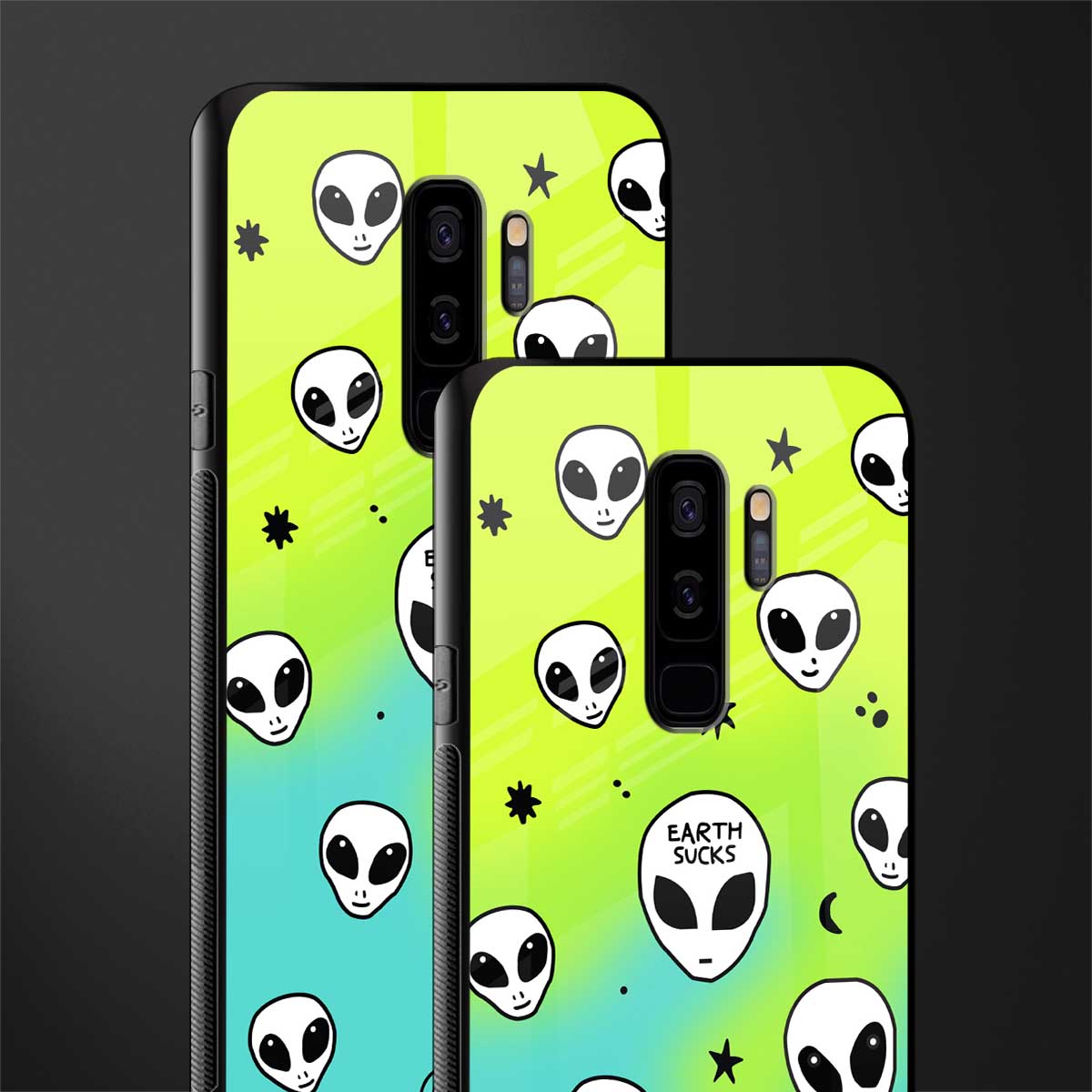 earth sucks neon edition glass case for samsung galaxy s9 plus image-2