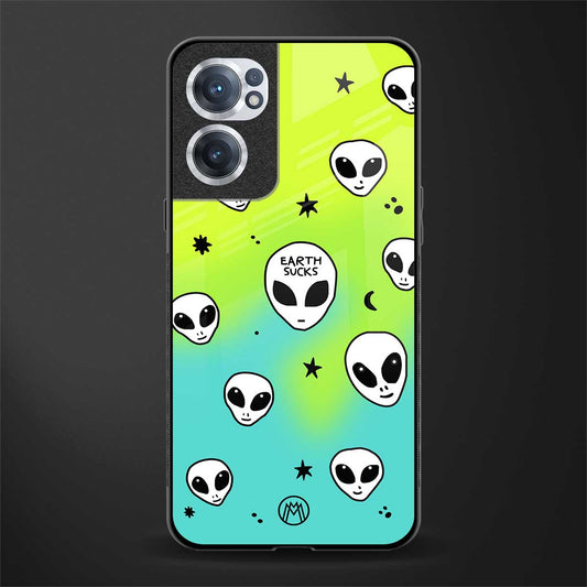 earth sucks neon edition glass case for oneplus nord ce 2 5g image