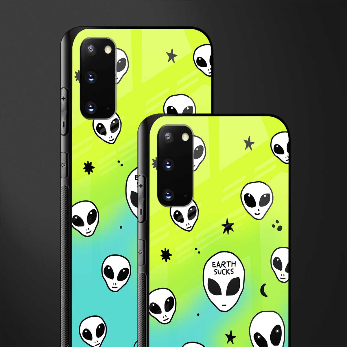 earth sucks neon edition glass case for samsung galaxy s20 image-2