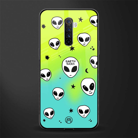 earth sucks neon edition glass case for realme x2 pro image