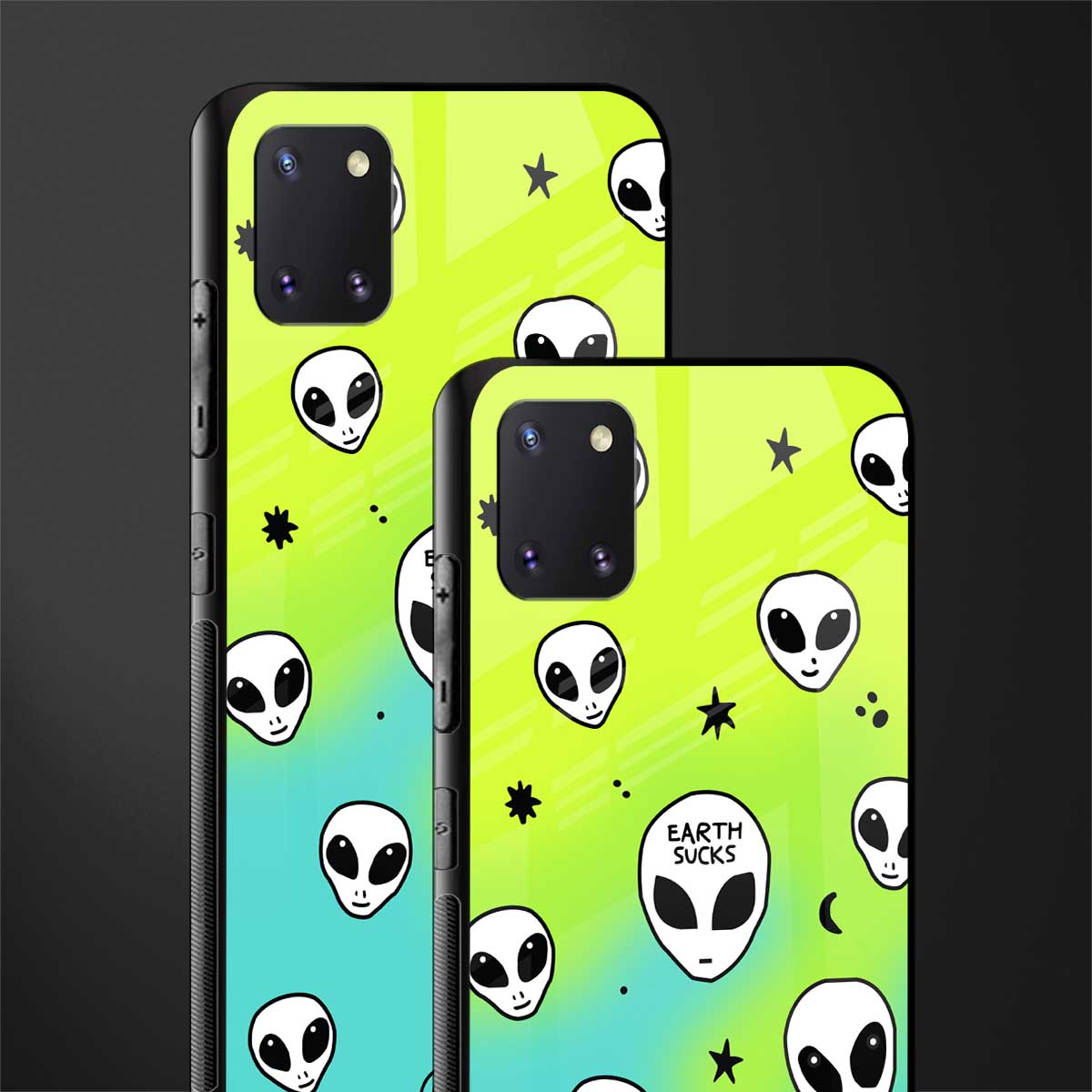earth sucks neon edition glass case for samsung a81 image-2