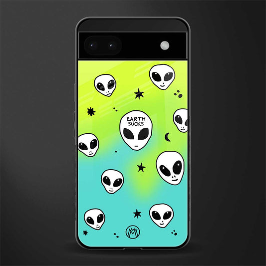 earth sucks neon edition back phone cover | glass case for google pixel 6a