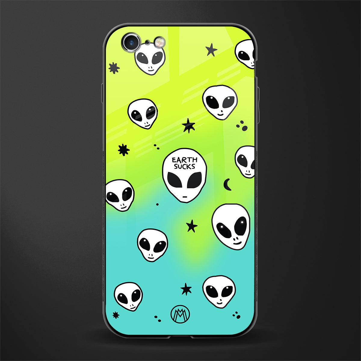 earth sucks neon edition glass case for iphone 6 image