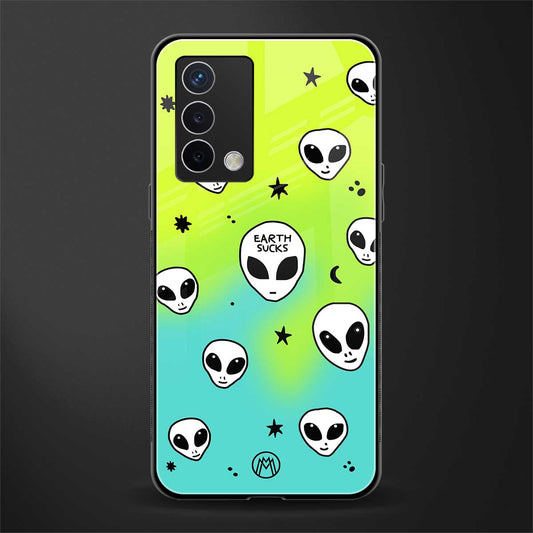 earth sucks neon edition back phone cover | glass case for oppo a74 4g