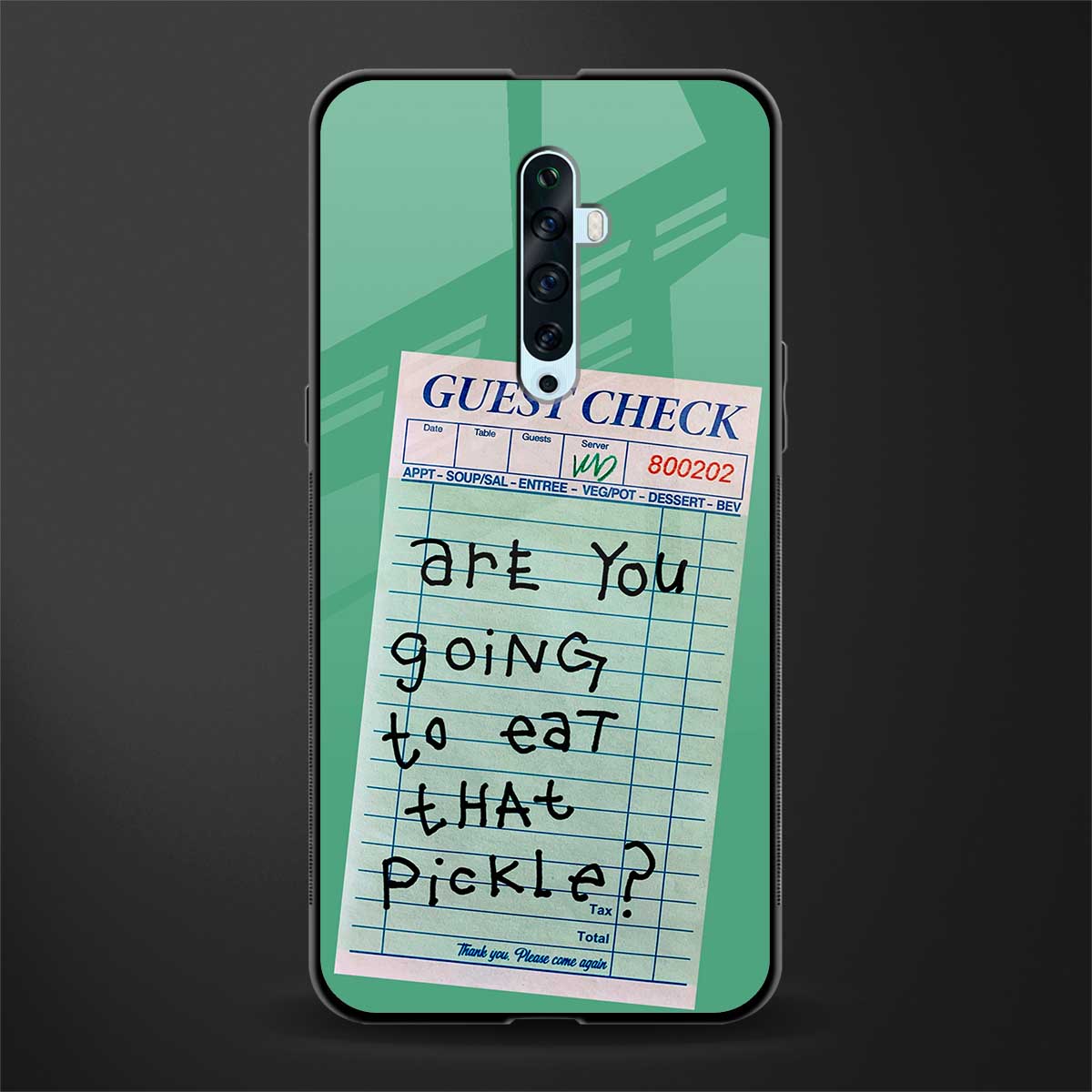 eat that pickle glass case for oppo reno 2f image