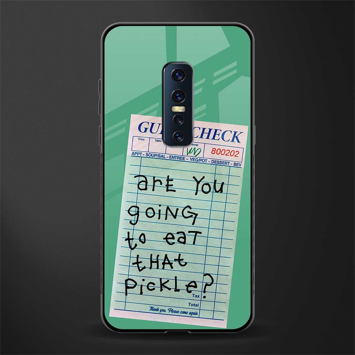 eat that pickle glass case for vivo v17 pro image