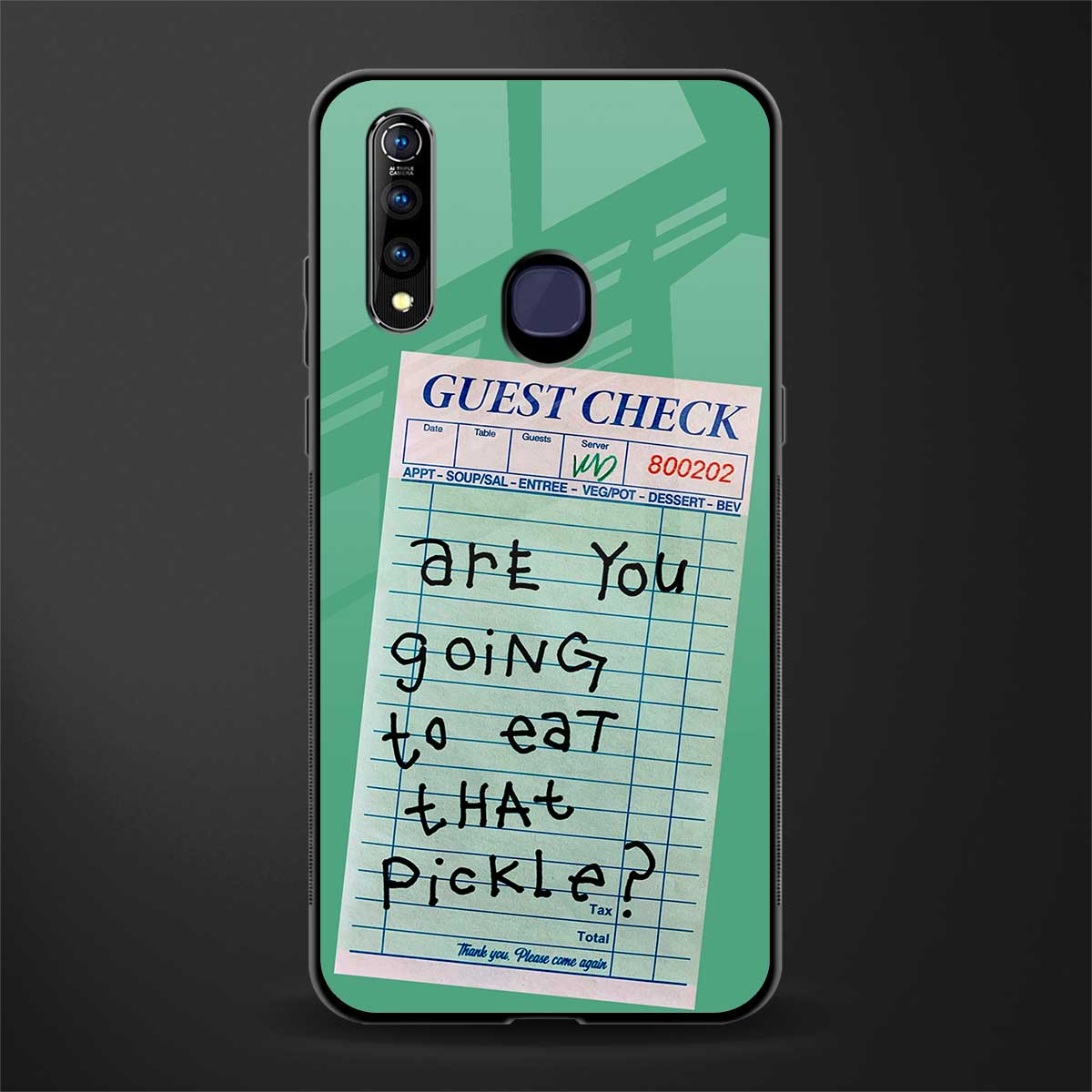 eat that pickle glass case for vivo z1 pro image