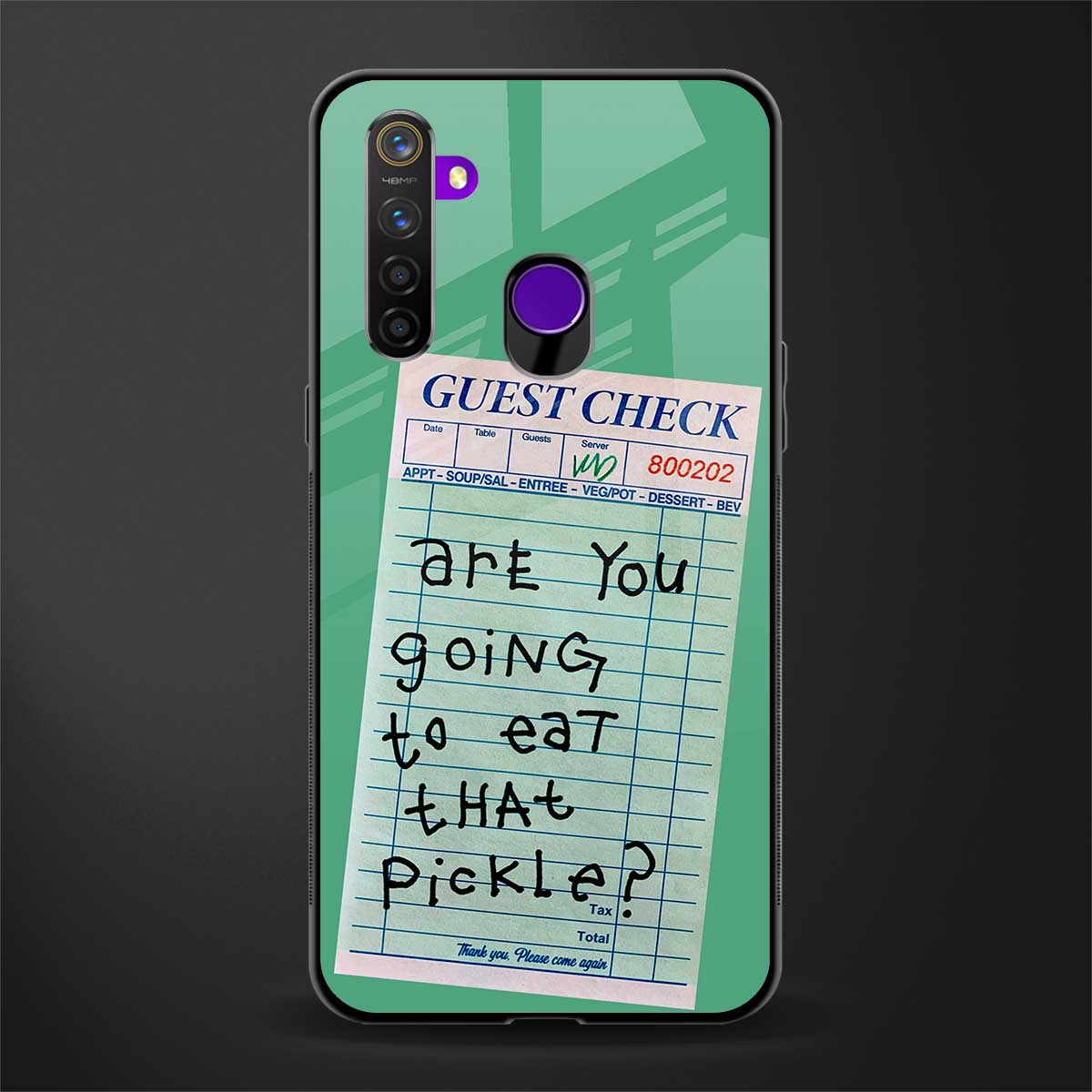 eat that pickle glass case for realme 5s image