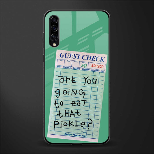 eat that pickle glass case for samsung galaxy a70s image
