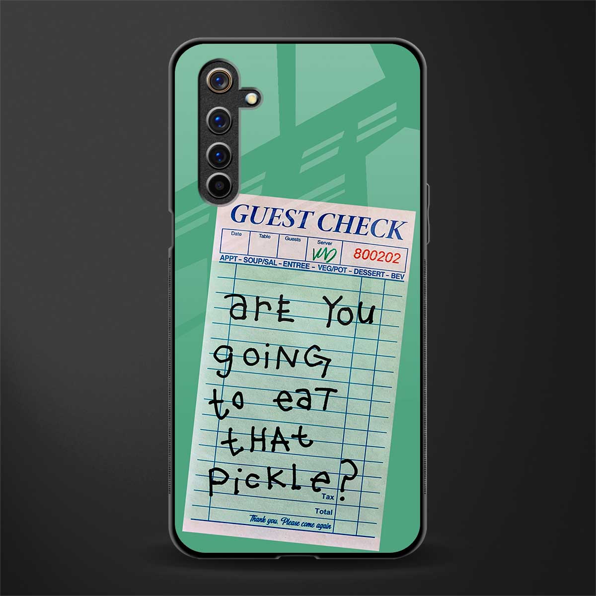 eat that pickle glass case for realme 6i image