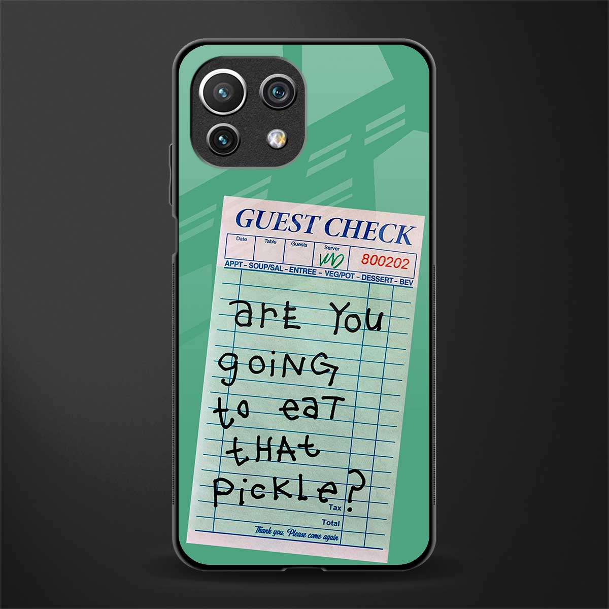 eat that pickle glass case for mi 11 lite image