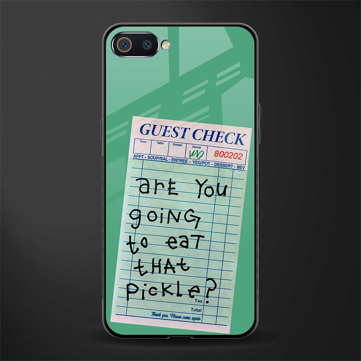 eat that pickle glass case for oppo a1k image