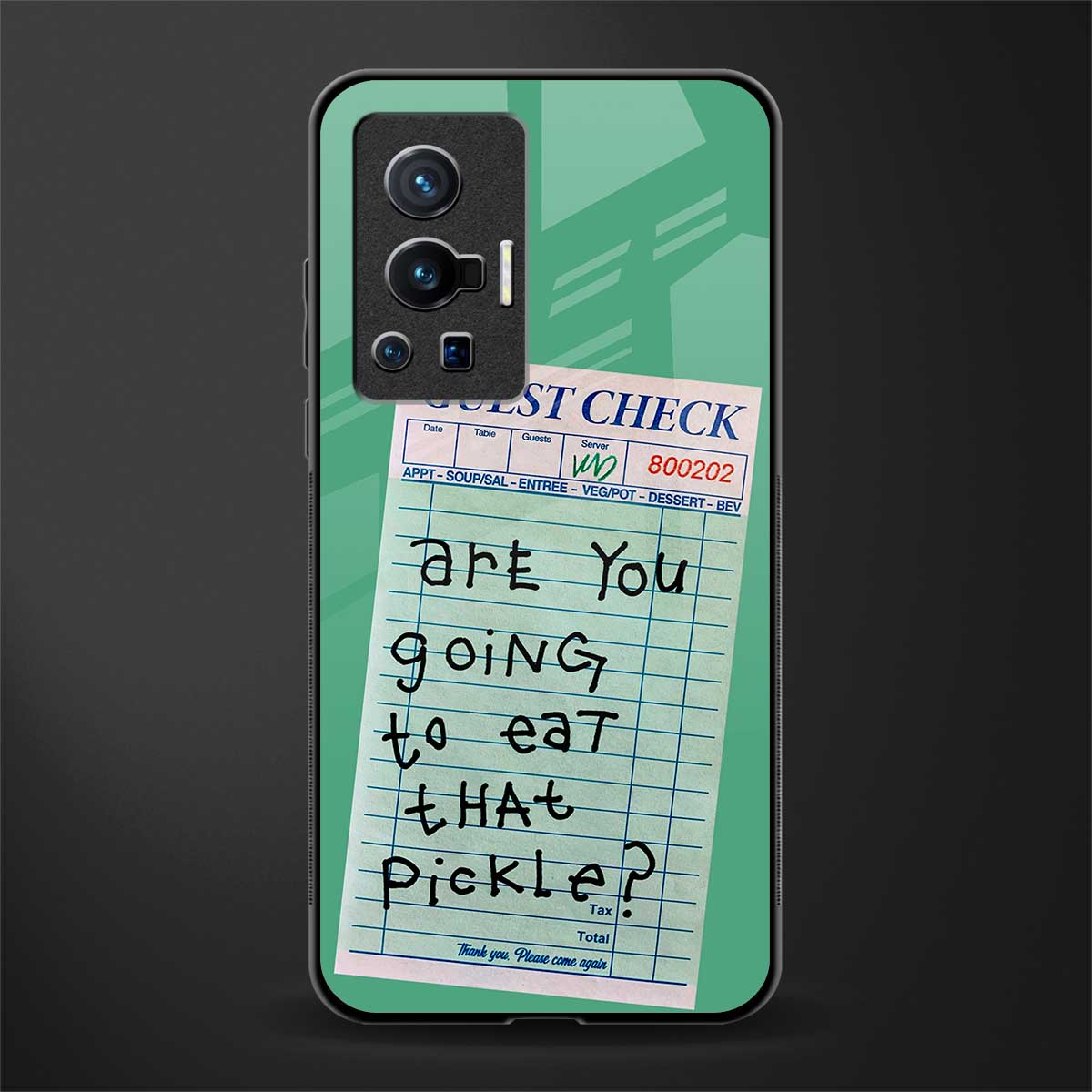 eat that pickle glass case for vivo x70 pro image