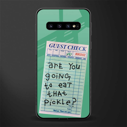 eat that pickle glass case for samsung galaxy s10 plus image