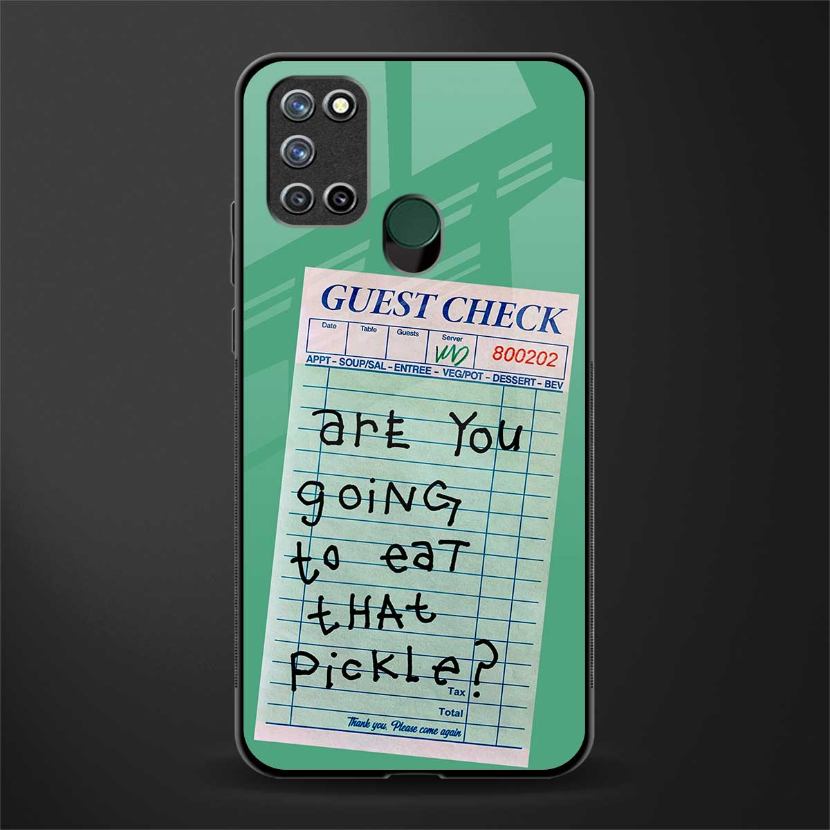 eat that pickle glass case for realme 7i image