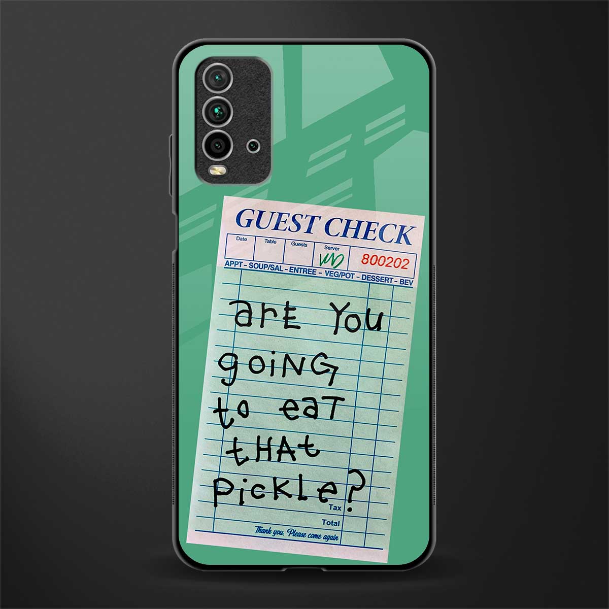 eat that pickle glass case for redmi 9 power image
