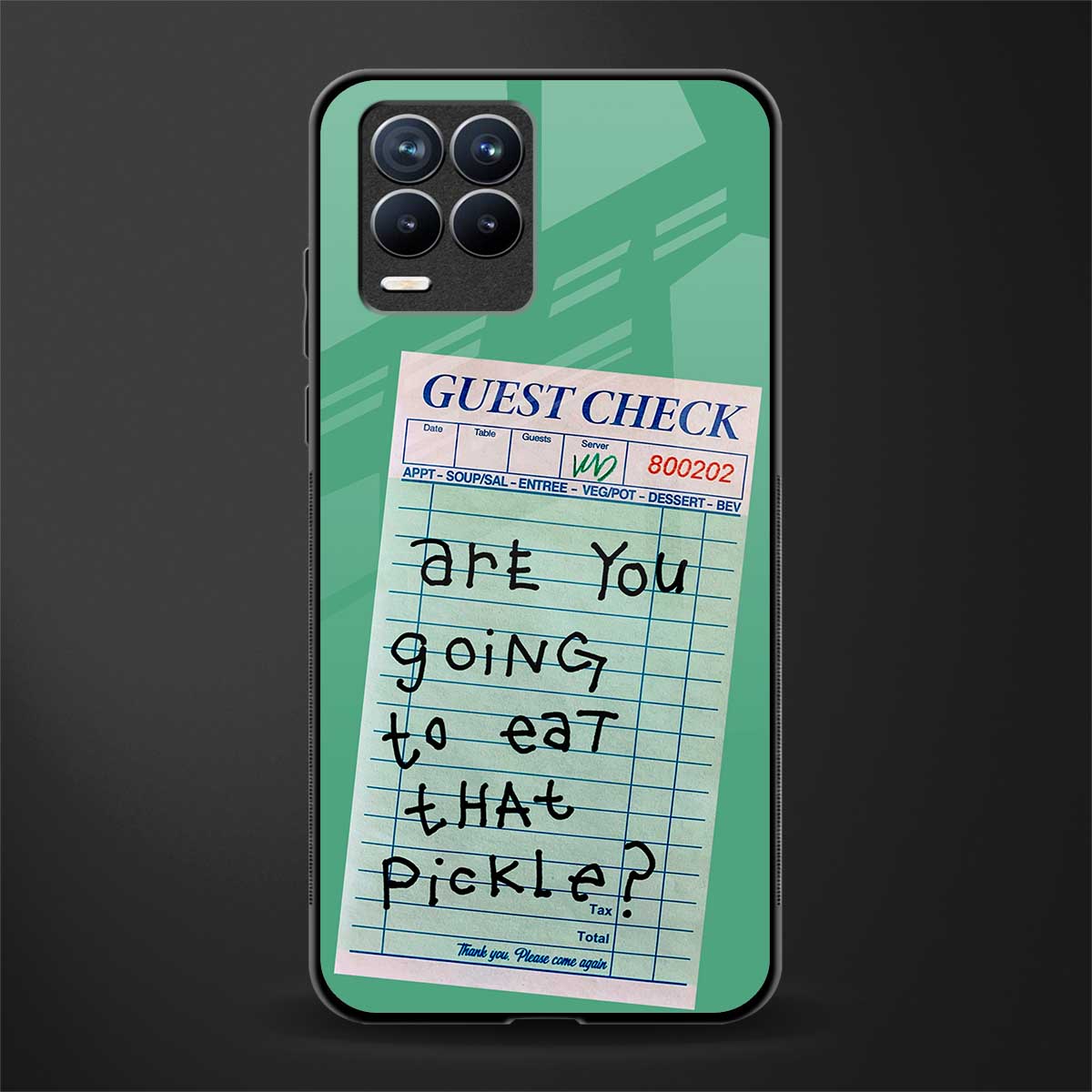 eat that pickle glass case for realme 8 pro image