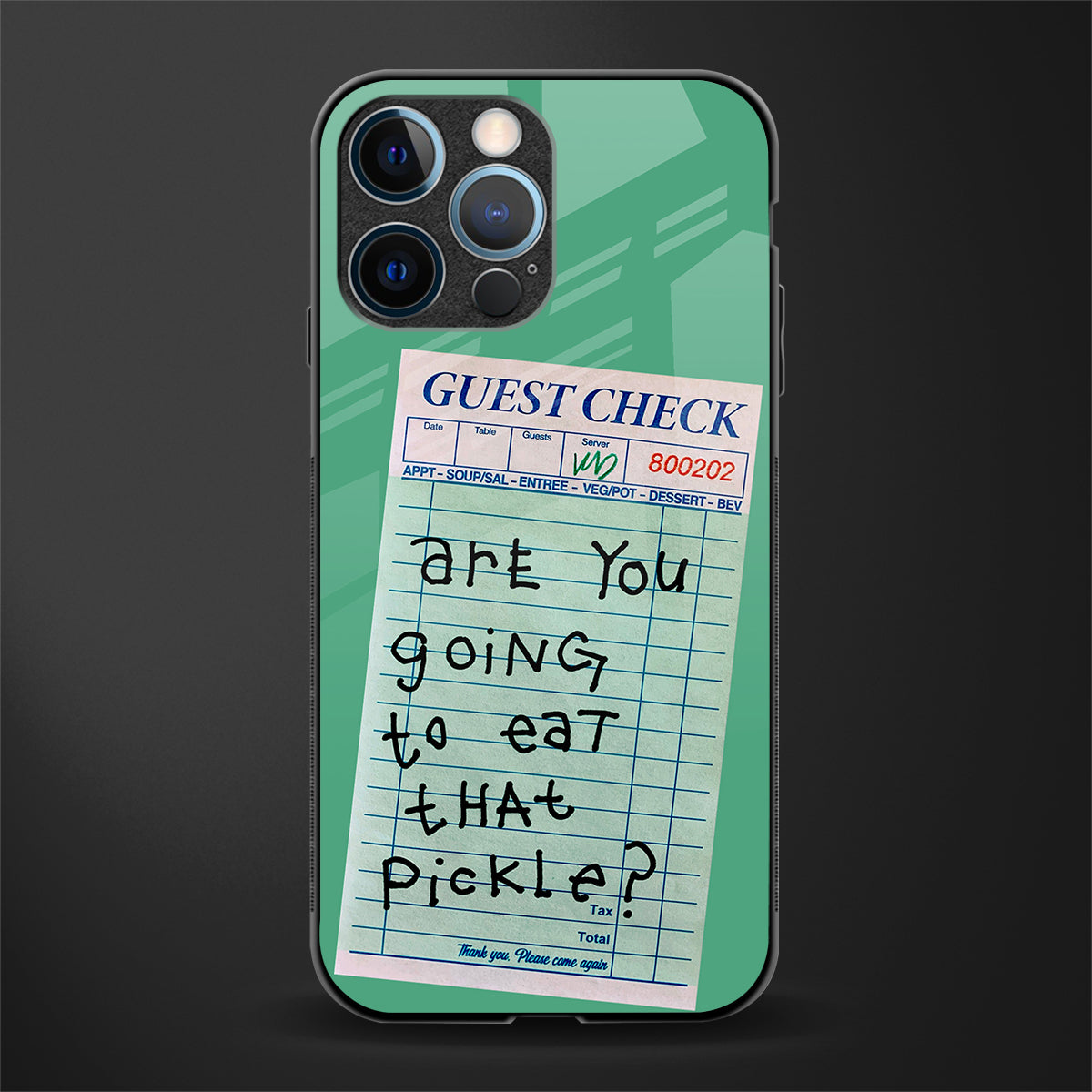 Eat That Pickle Phone Cover for iPhone 14 Pro Glass Case