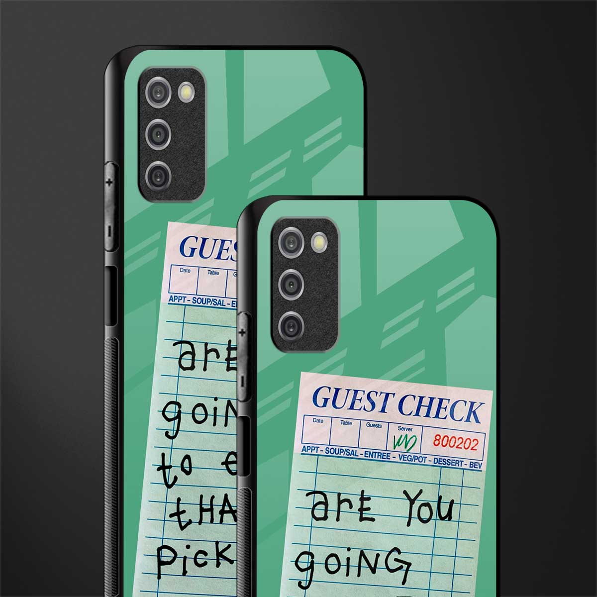 eat that pickle glass case for samsung galaxy a03s image-2