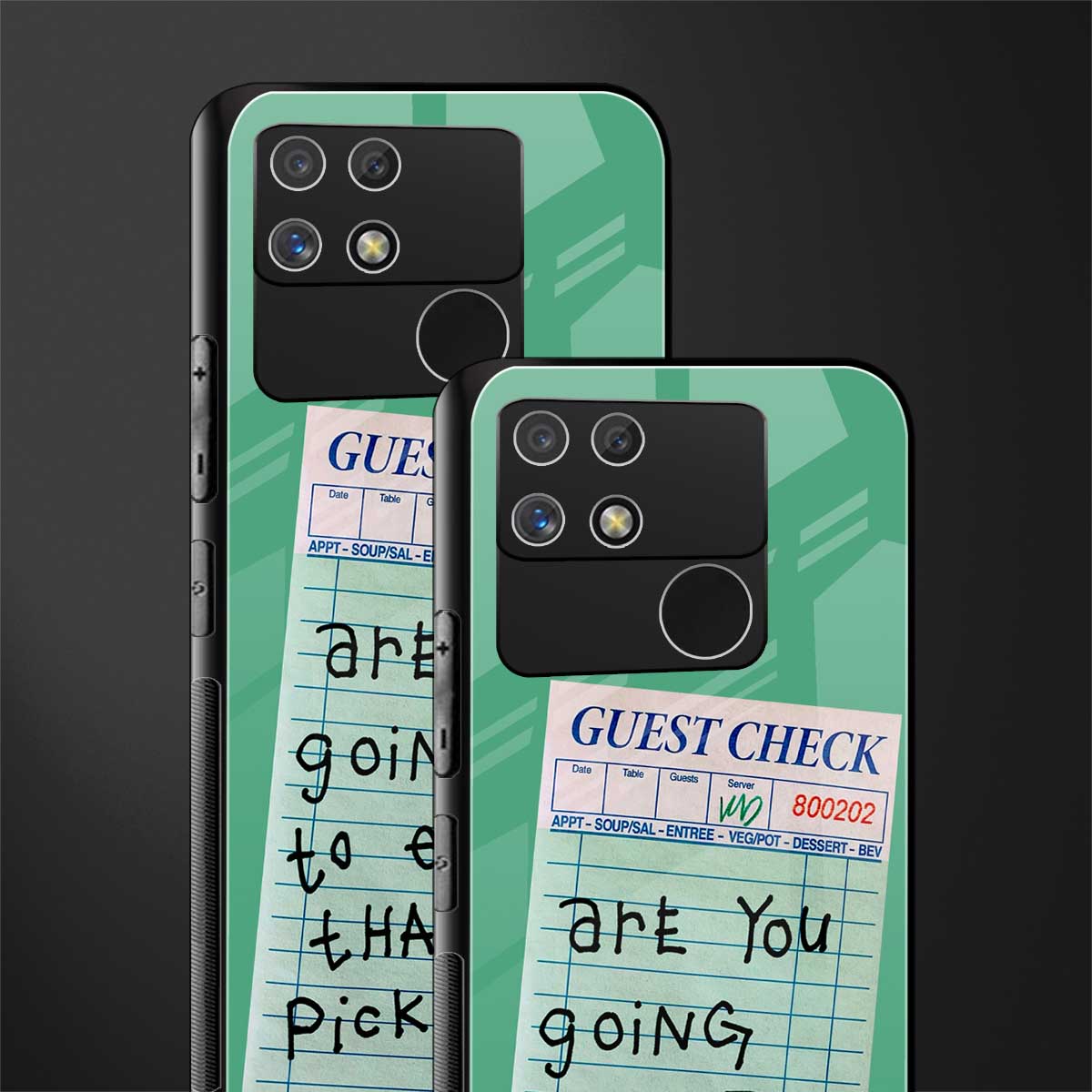eat that pickle back phone cover | glass case for realme narzo 50a
