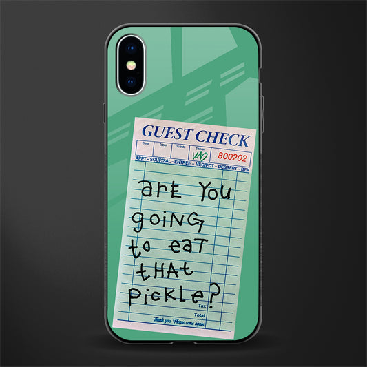 eat that pickle glass case for iphone x image