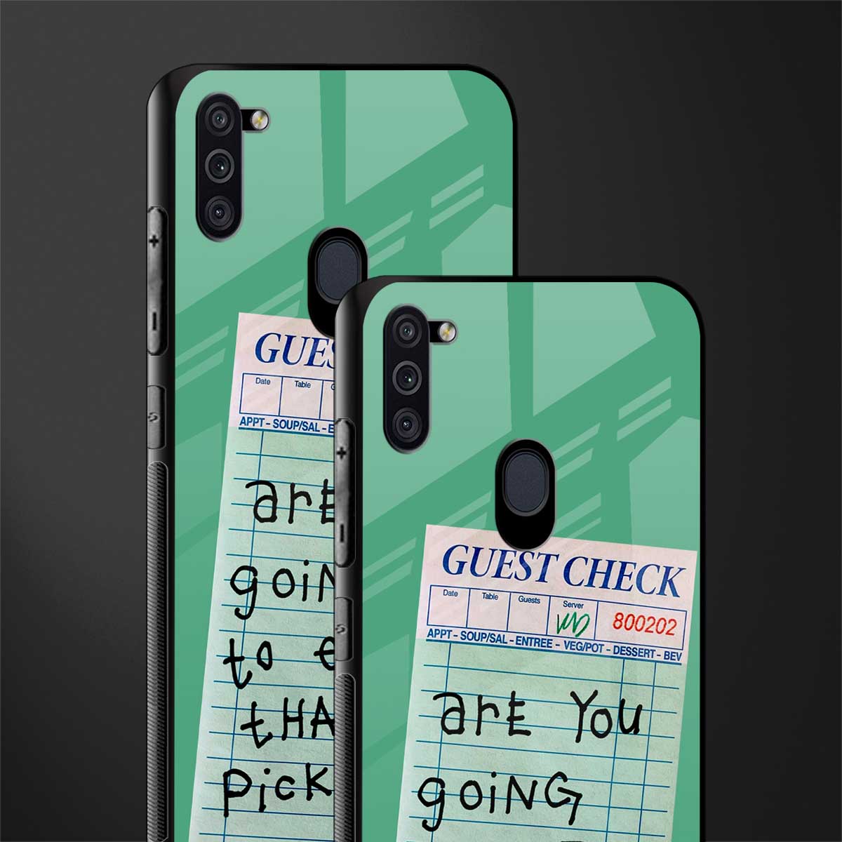 eat that pickle glass case for samsung galaxy m11 image-2