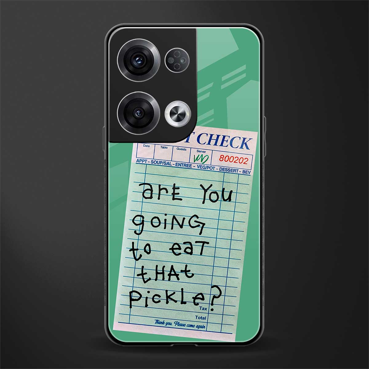 eat that pickle back phone cover | glass case for oppo reno 8 pro