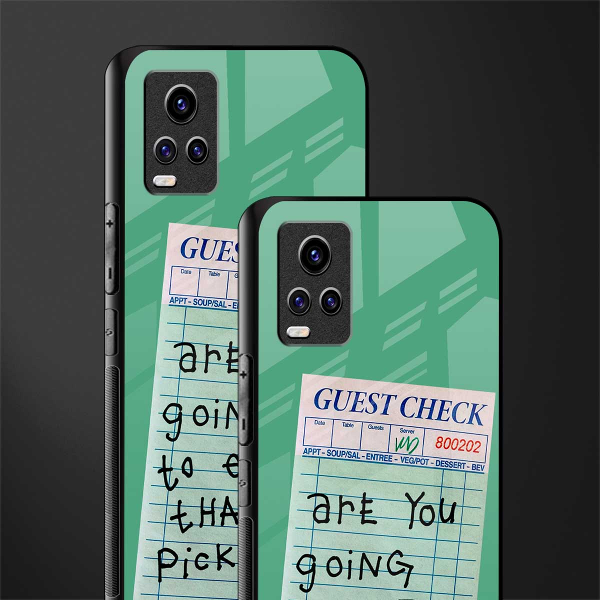 eat that pickle back phone cover | glass case for vivo v21e 4g