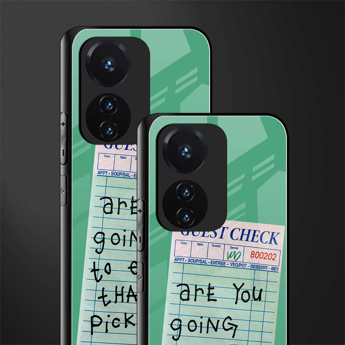 eat that pickle back phone cover | glass case for vivo t1 44w 4g