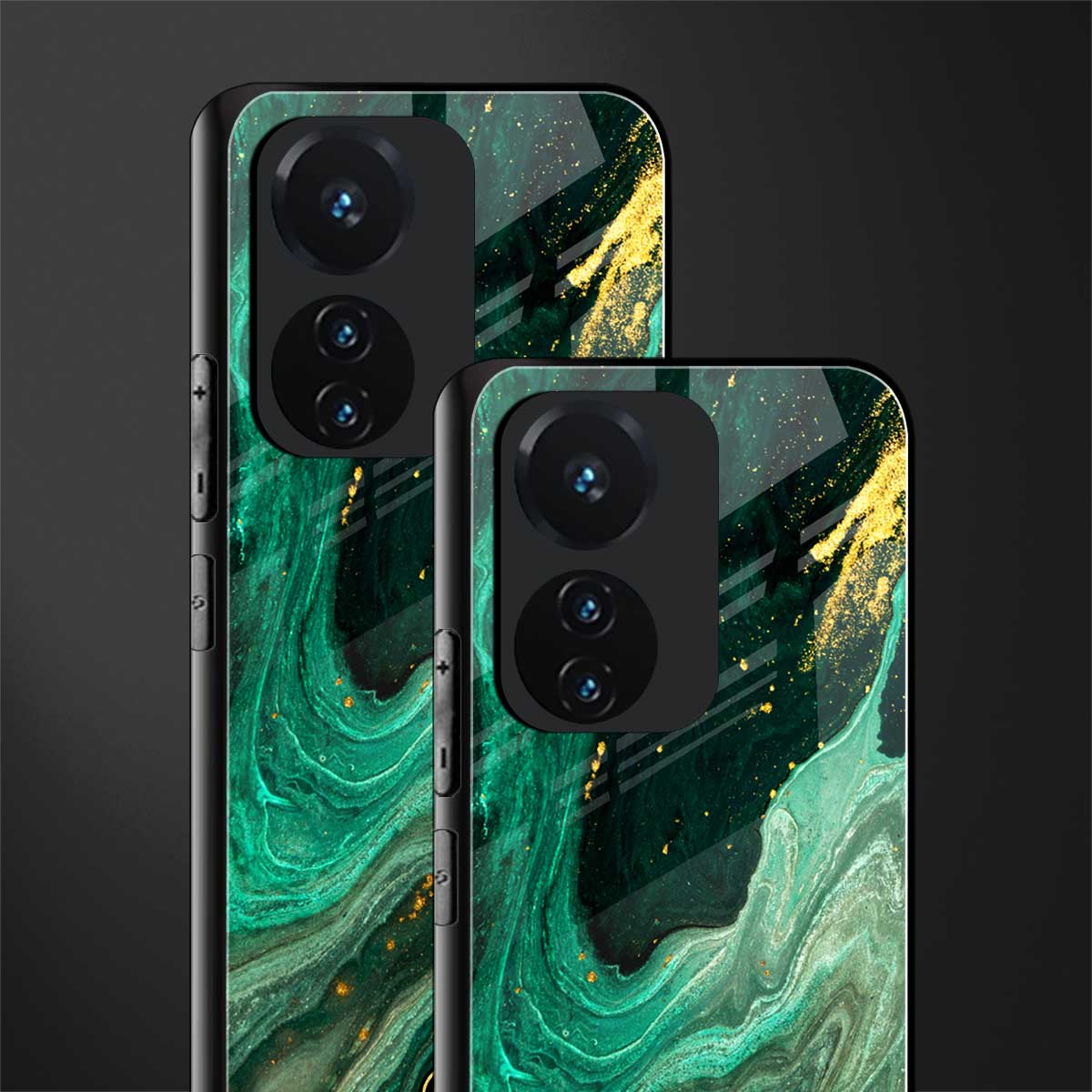 emerald pool back phone cover | glass case for vivo t1 44w 4g