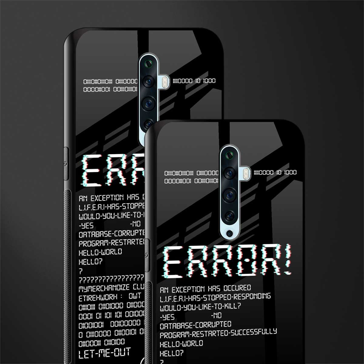 error glass case for oppo reno 2f image-2