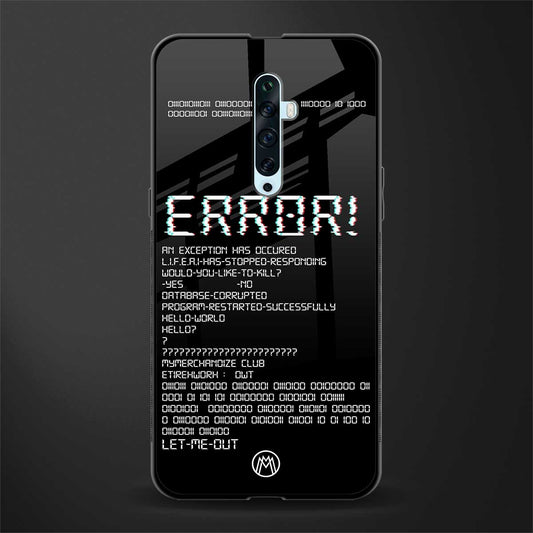 error glass case for oppo reno 2f image
