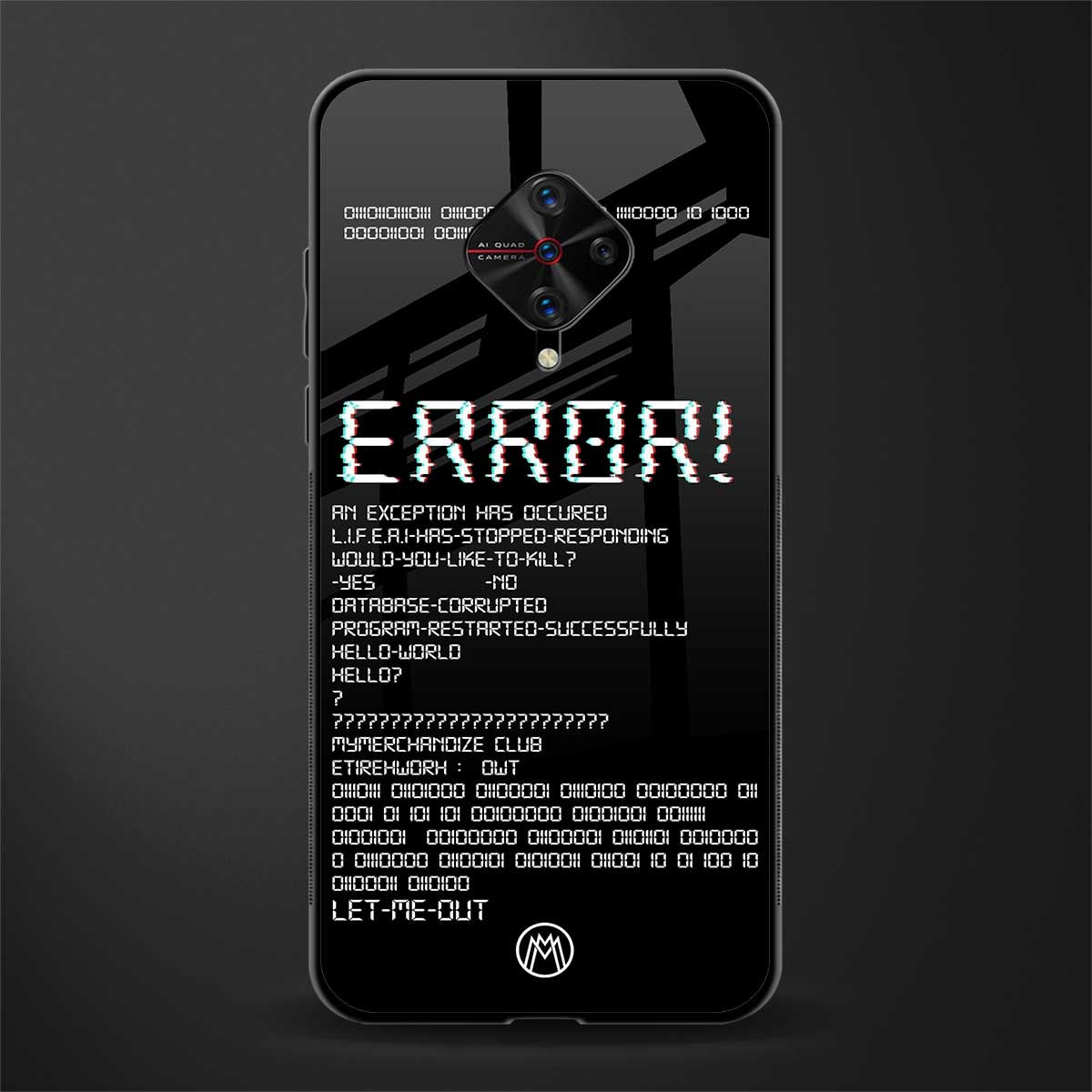 error glass case for vivo s1 pro image