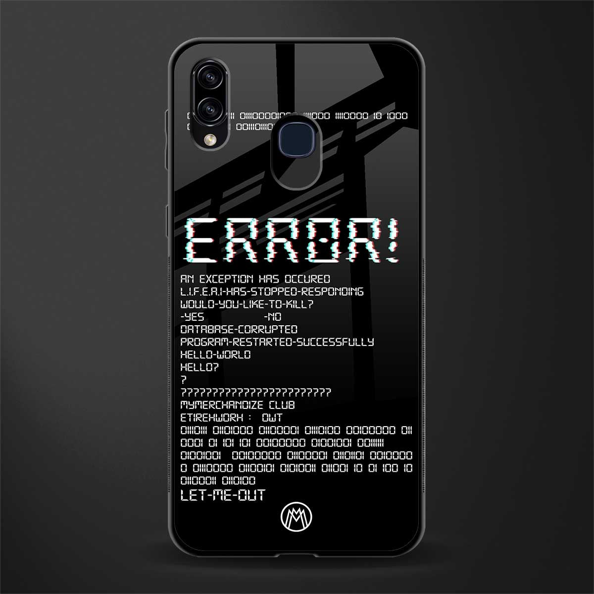 error glass case for samsung galaxy a30 image