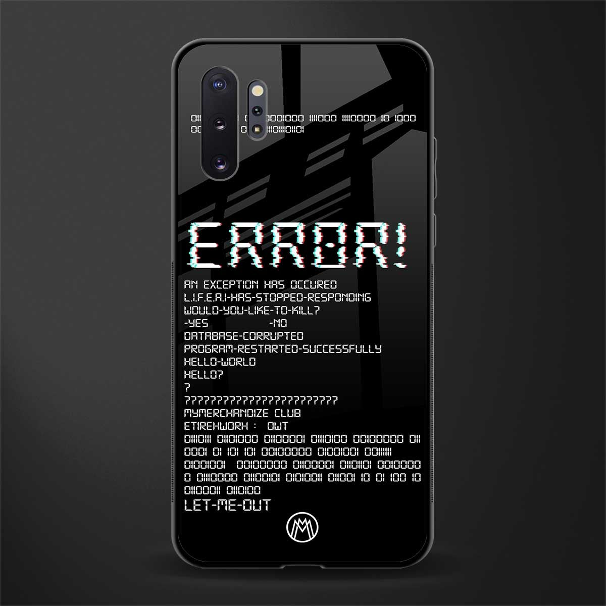 error glass case for samsung galaxy note 10 plus image