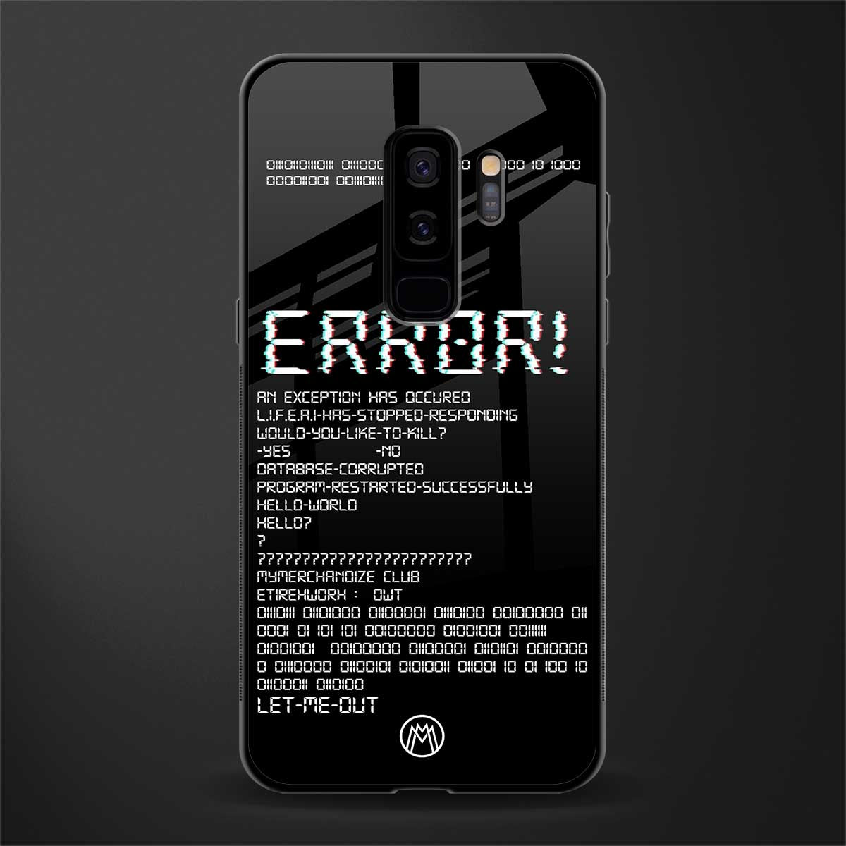 error glass case for samsung galaxy s9 plus image