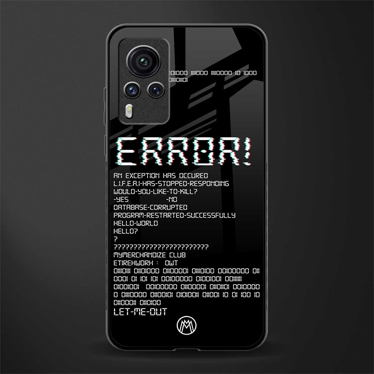 error glass case for vivo x60 pro image