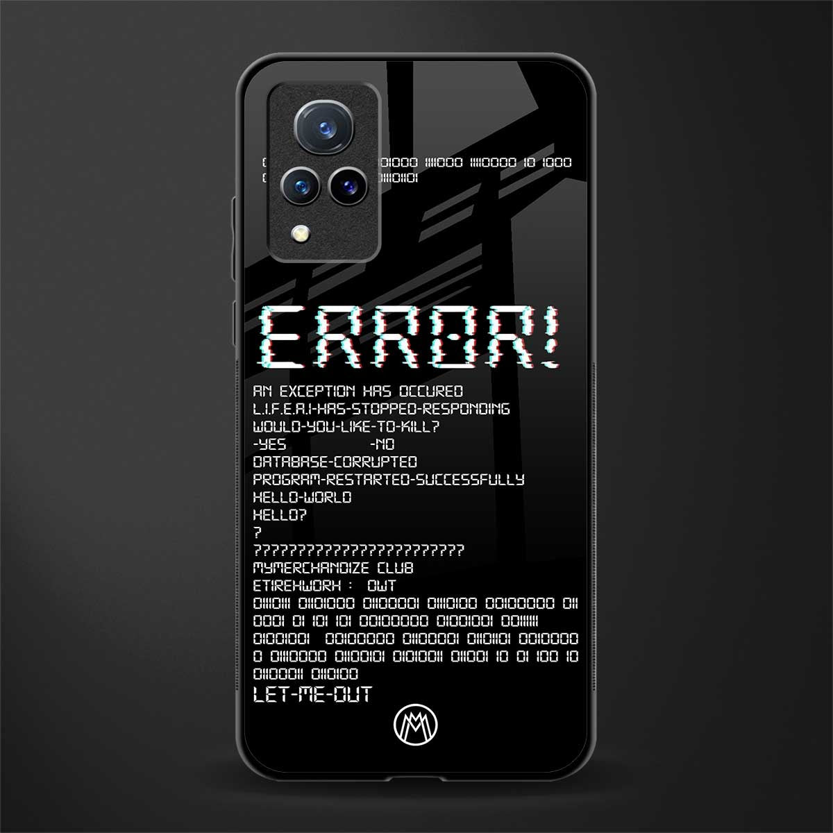 error glass case for vivo v21 5g image
