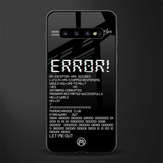 error glass case for samsung galaxy s10 plus image