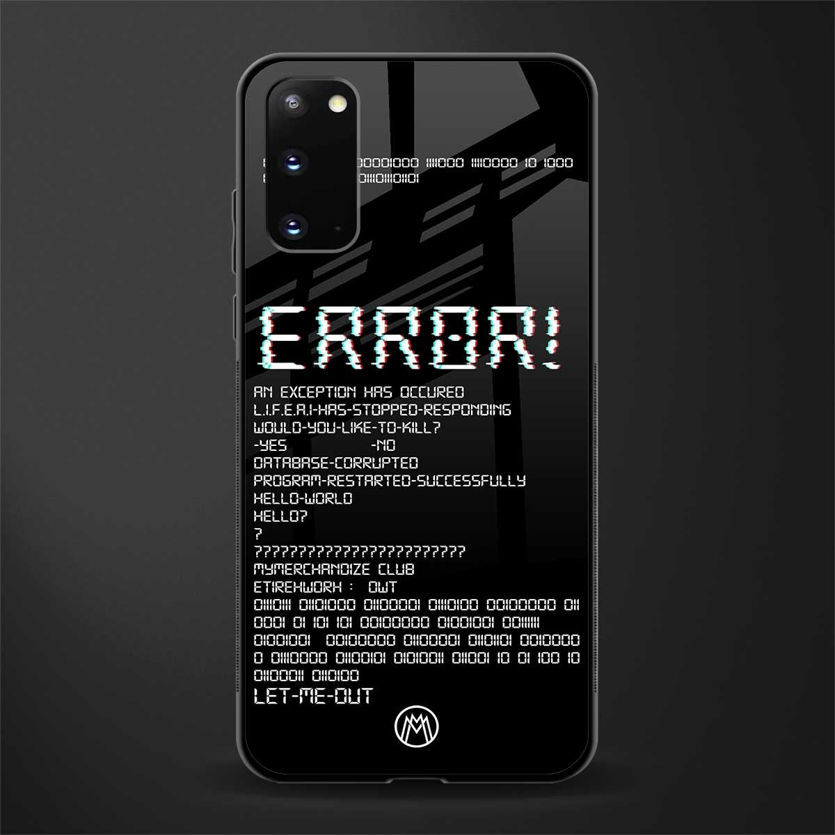error glass case for samsung galaxy s20 image