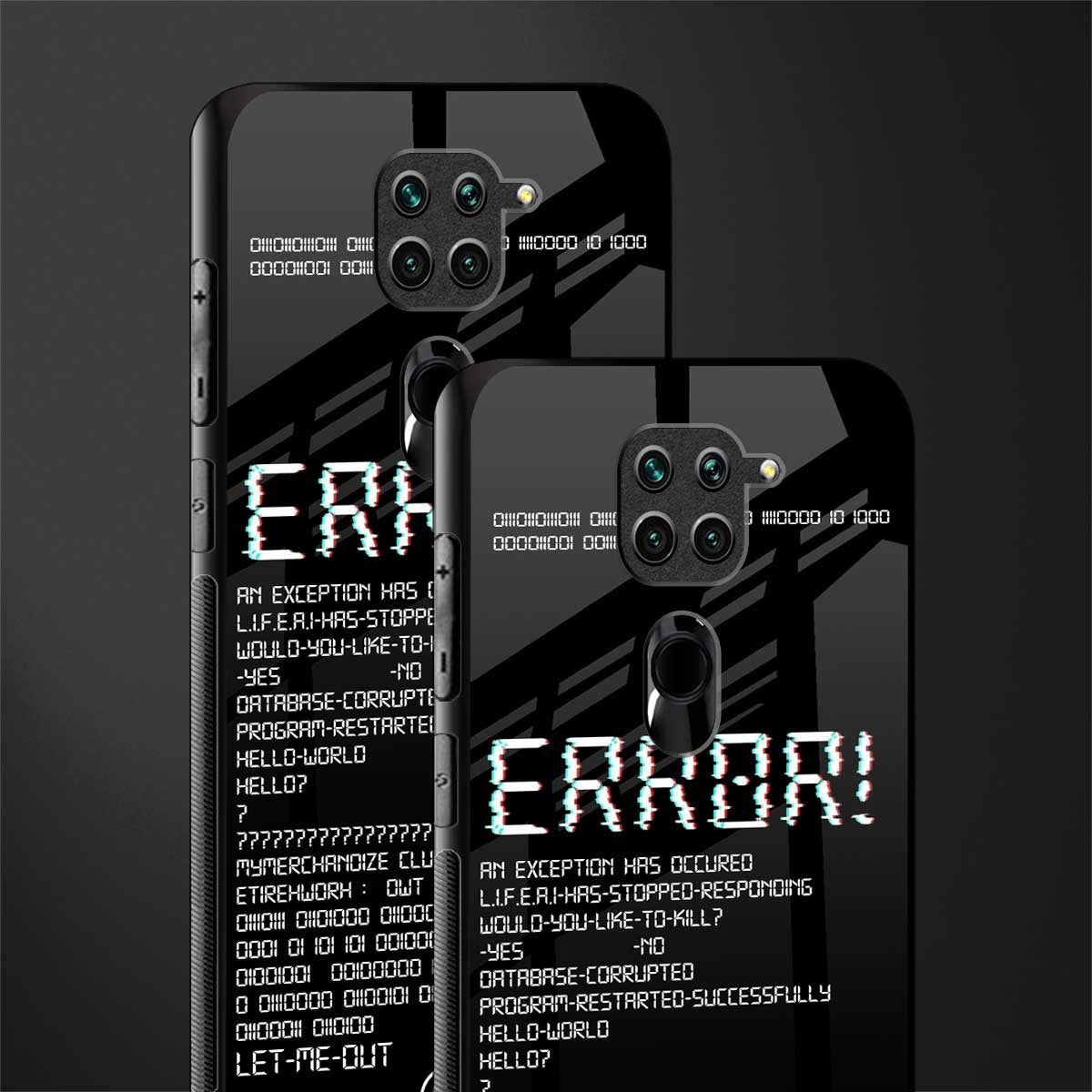 error glass case for redmi note 9 image-2