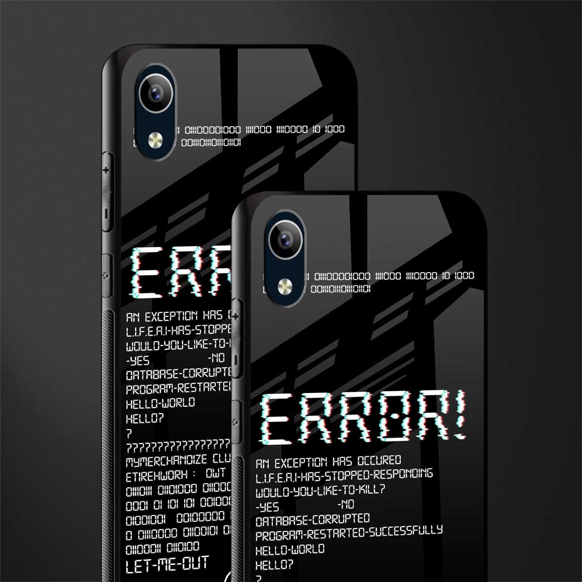 error glass case for vivo y1s without fingerprint image-2