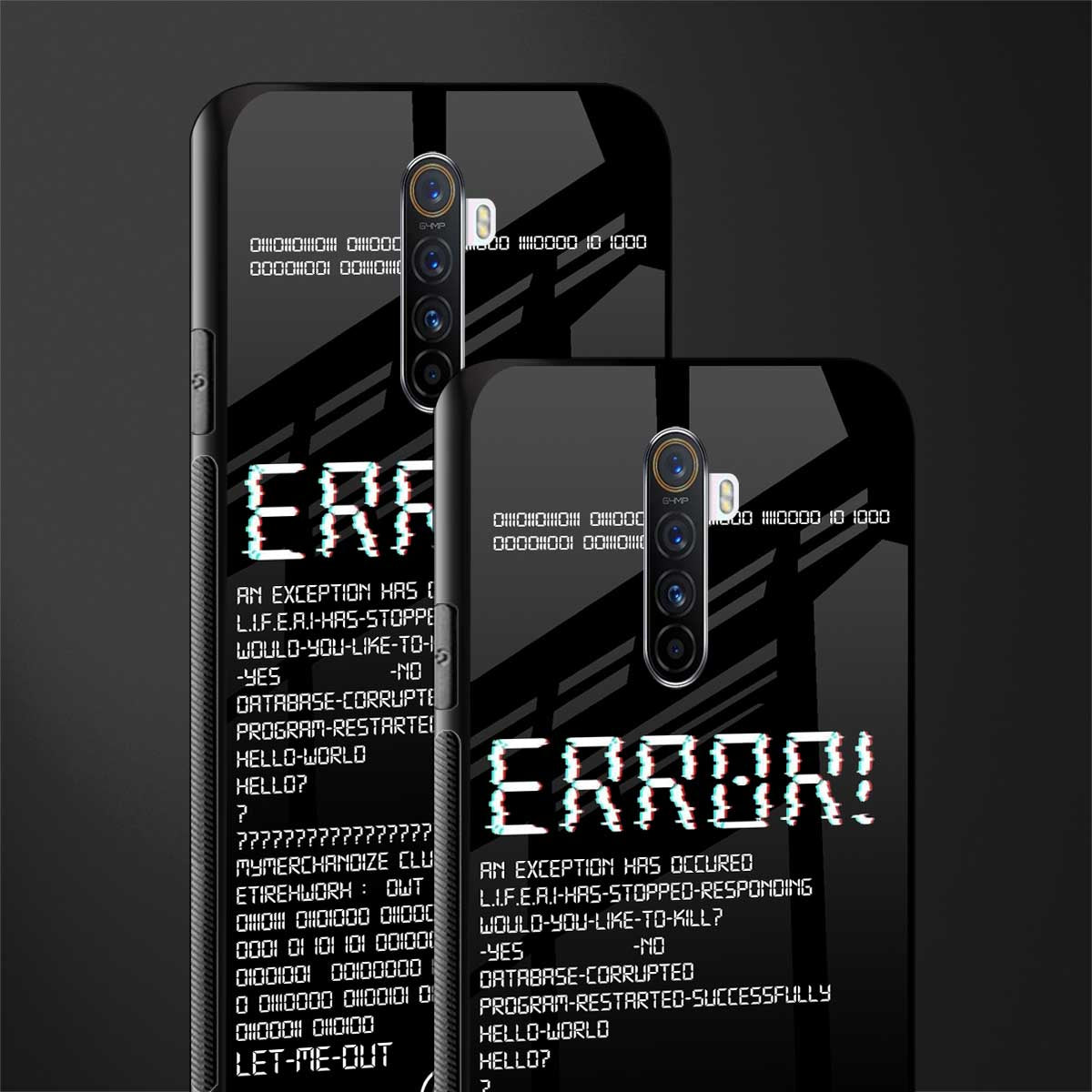 error glass case for realme x2 pro image-2