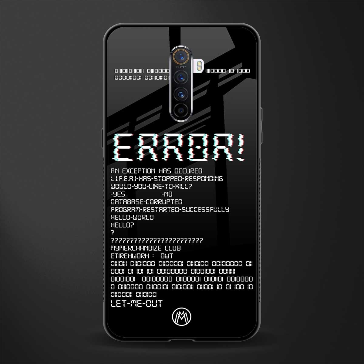 error glass case for realme x2 pro image