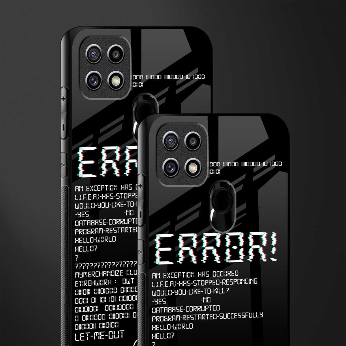 error glass case for oppo a15s image-2